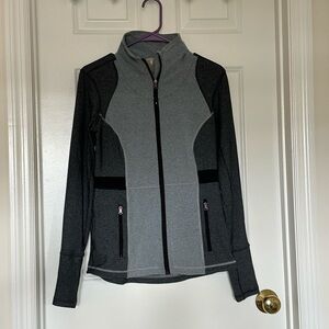 Women's Gray and Black Athletic Jacket
